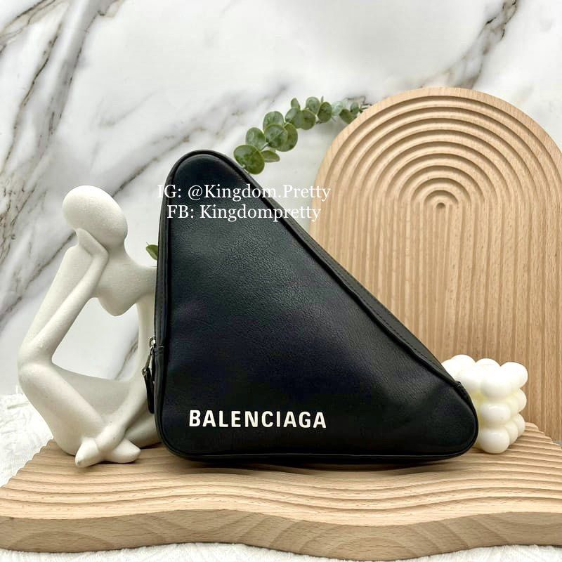 balenciaga triangle clutch