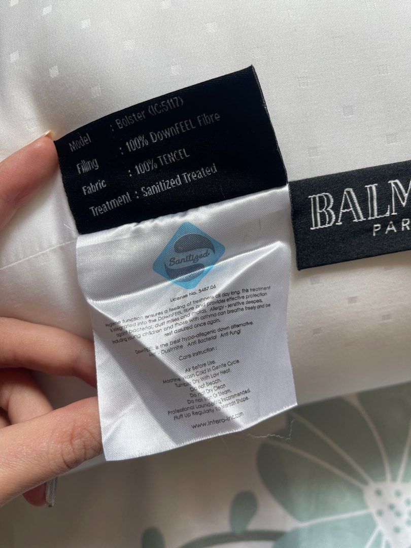 Balmain bolster pillow, Furniture & Home Living, Bedding & Towels on ...