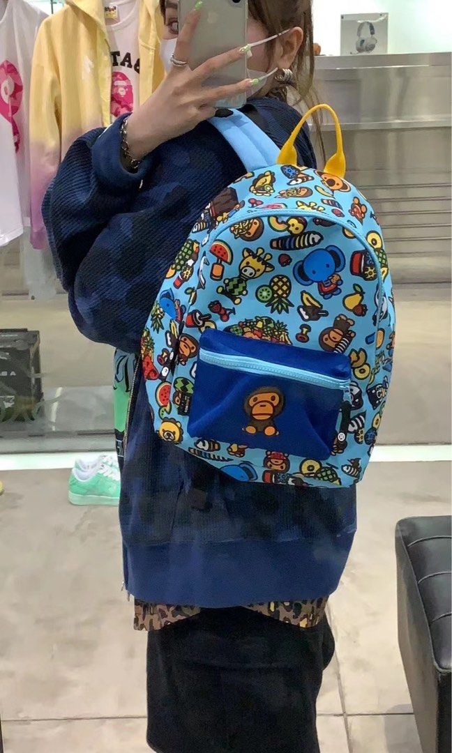 BAPE Kids Blue Baby Milo Mixed Fruit Backpack A Bathing Ape