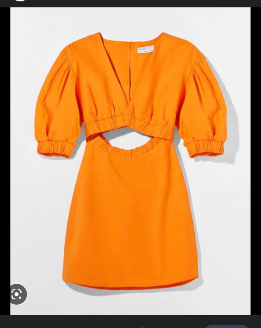 BERSHKA ORANGE DRESS, Women's Fashion, Dresses & Sets, Dresses on Carousell