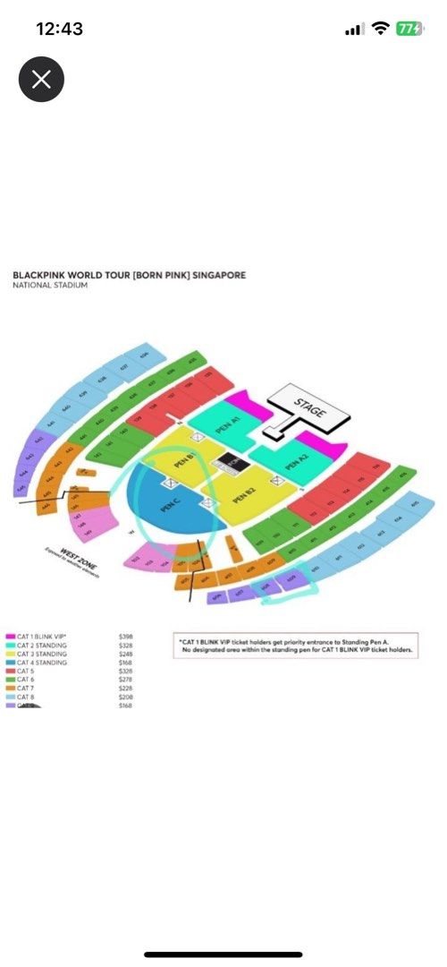 BlackPink Saturday Concert 2 tickets standing!, Tickets & Vouchers