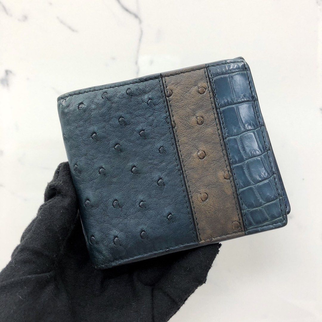 Ostrich Leather Card Holder, Men's Fashion, Watches & Accessories, Wallets  & Card Holders on Carousell