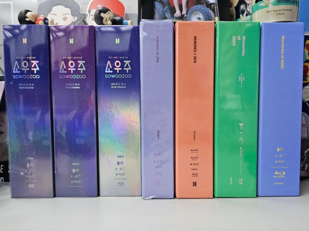 BTS Memories Bluray + BTS Sowoozoo DVD, DC and Bluray Sets on Carousell