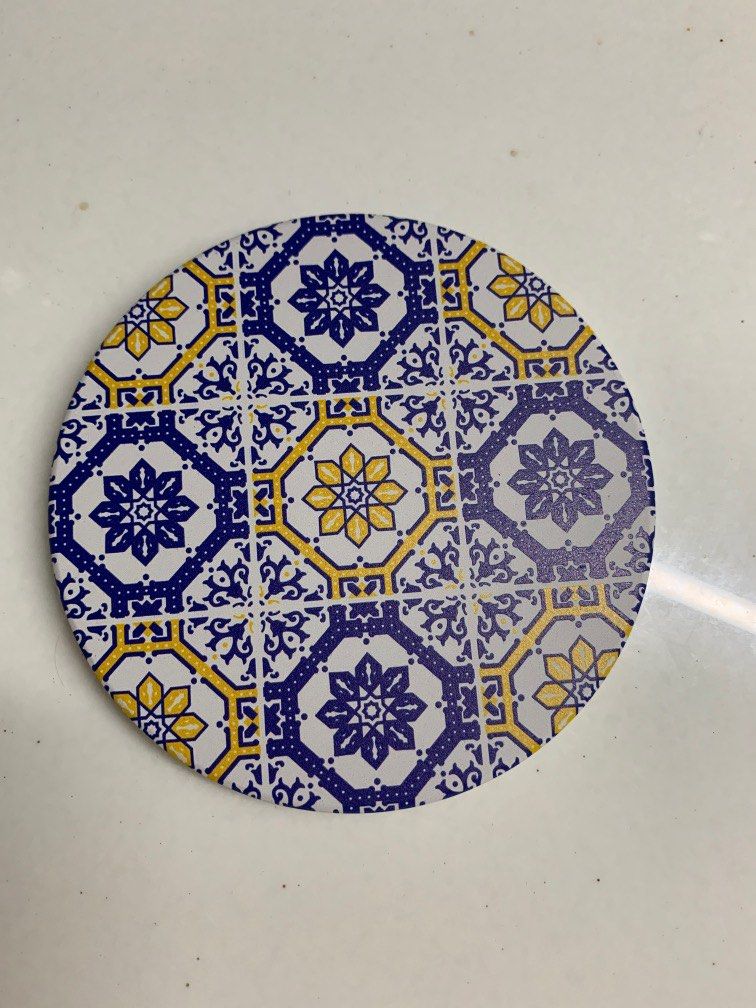 Ceramic coasters (Category: Coffee & Tea Tableware) located in Santa Rosa. Submitted by gandahappylife (Listing ID 1230748912, Image 2). Description: Ceramic coaster set (3 pcs) Ceramic front /Cork back Shopee checkout available .