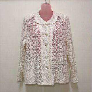 Cream Lace Top