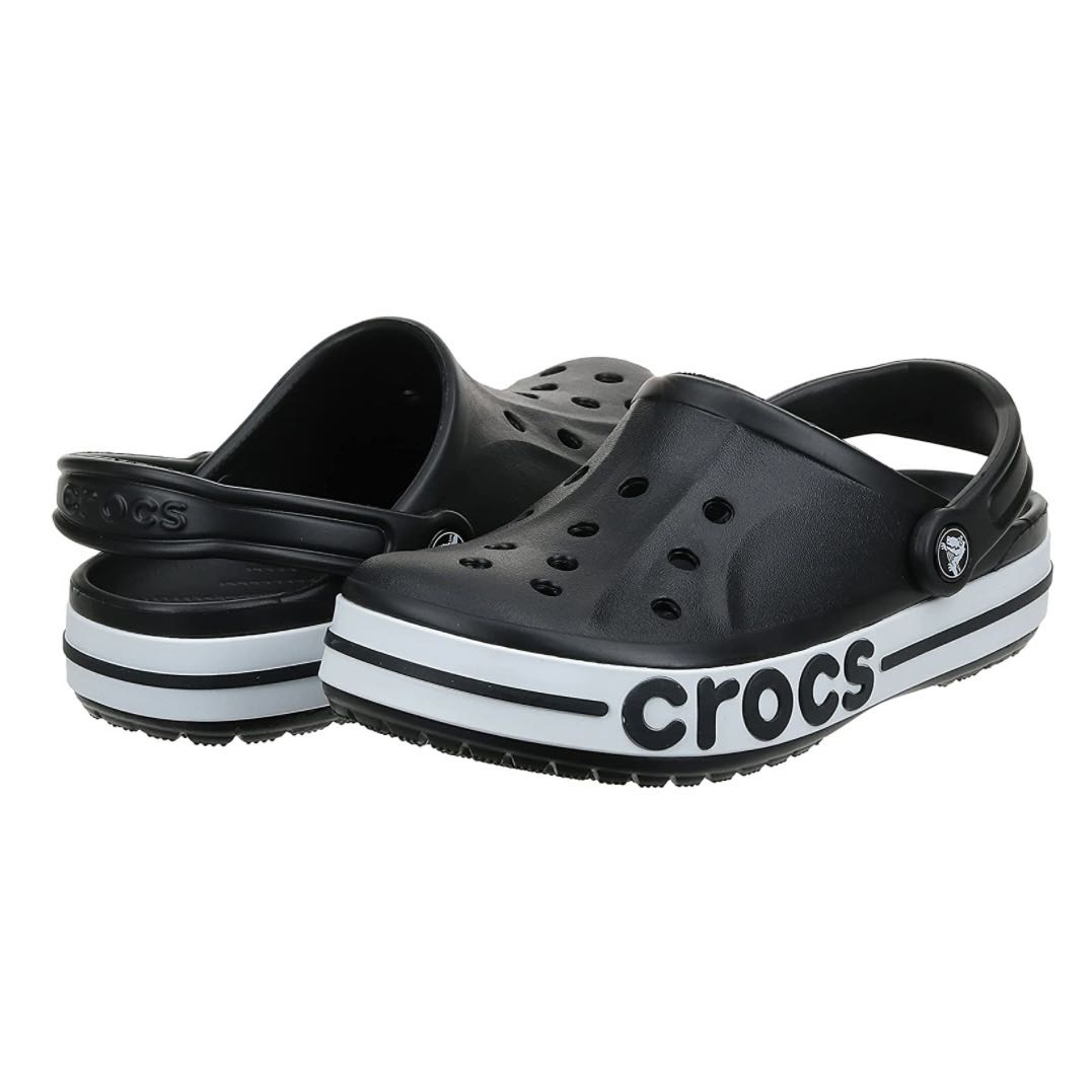 Crocs Unisex Bayaband Clog in Black White W8/M6, Men's Fashion ...