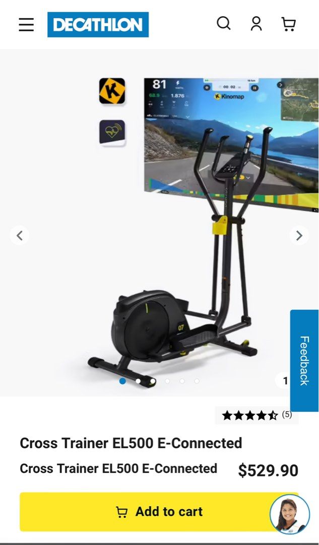 Velo elliptique decathlon on sale domyos el 500