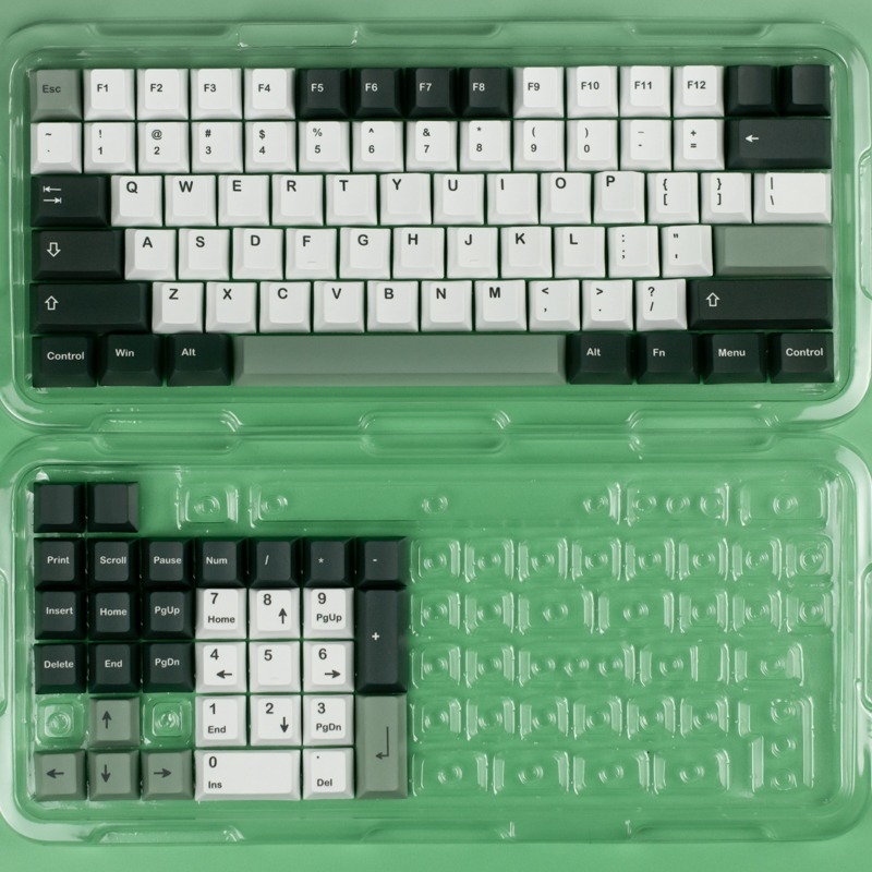 Custom printed keycaps matcha keycap set green pbt computers tech