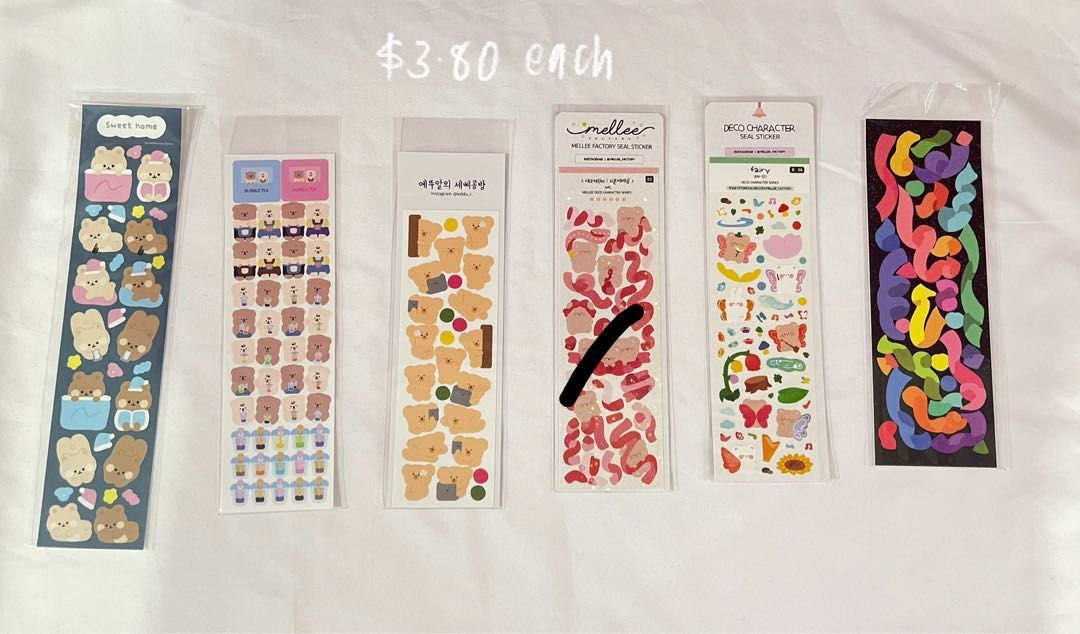 Cute Sticker Sheets Grab Bag | Korean/Japanese Style Cute Sticker Gift.  Bullet Journal. Planner Stationery Set. Penpal Essentials.