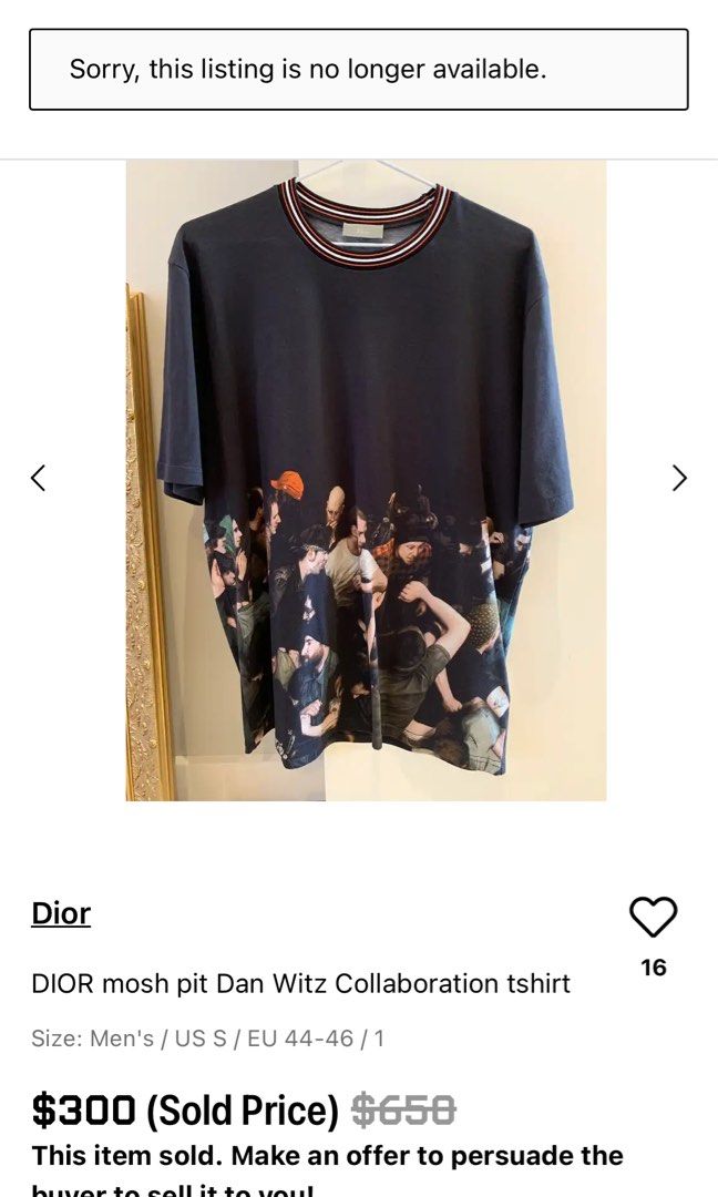 Dior mosh pit t shirt clearance