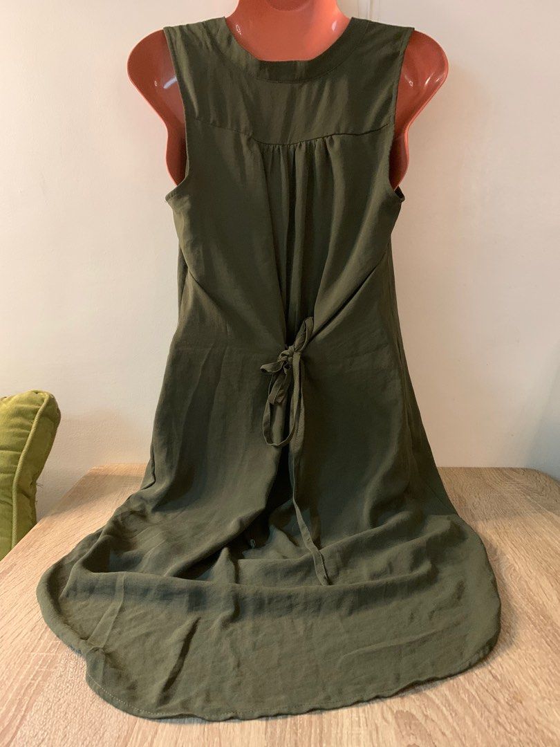 olive green chiffon dress KissProm main image 1