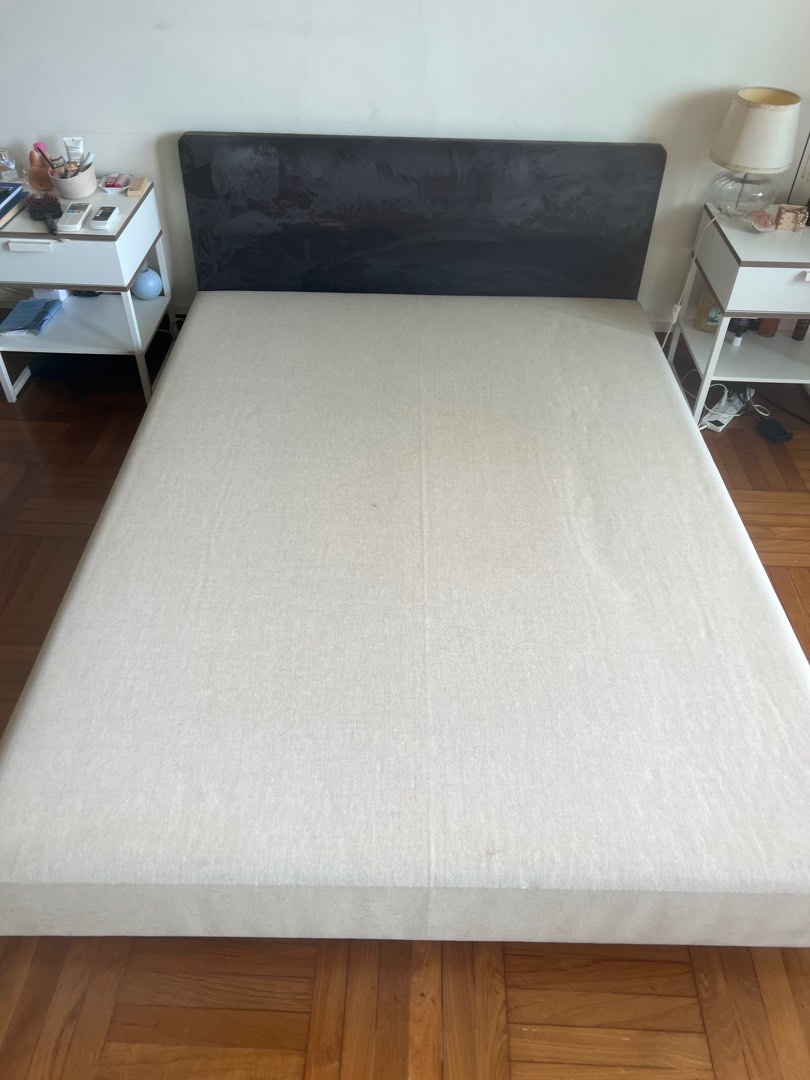 Dunlopillo queen size bed frame, Furniture & Home Living, Furniture