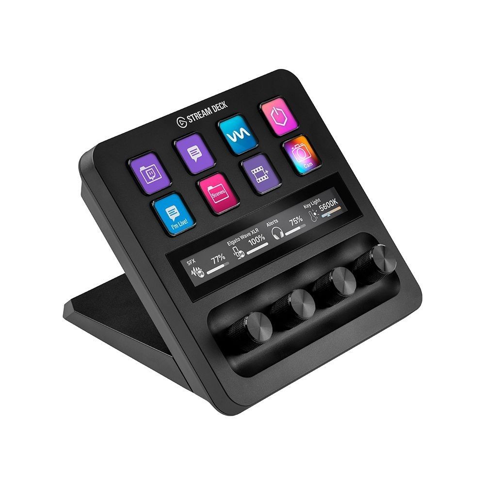 ELGATO STREAM DECK + (Category: Other Accessories) located in San Juan City. Submitted by blueswitchpc (Listing ID 1230777177, Image 2). Description: 🚨 RESTOCK ALERT 🚨 ELGATO STREAM DECK +. STREAM DECK + BLACK All the feels for a fast, smooth, intuitive workflow Iconic Stream Deck tech with customizable LCD keys, dials, and touch strip. Stream Deck + is your audio mixer, studio controller, production console – anything you want it to be. Discou