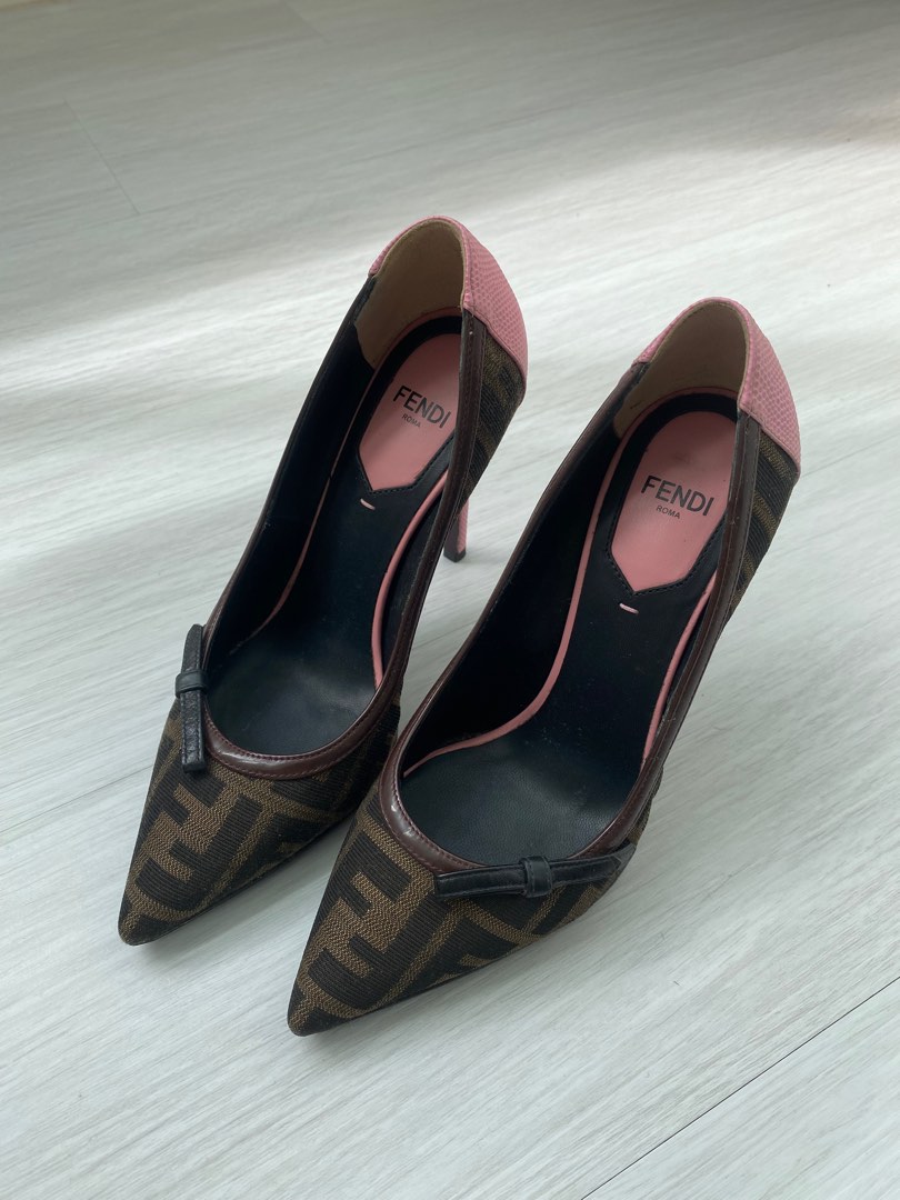 Fendi pink heels Luxury Sneakers Footwear on Carousell