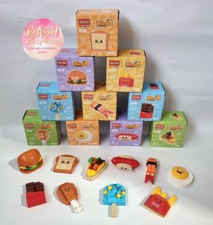 Food Theme Mini Lego Puzzle Bricks | Kids Party Goodie Bags | Pinata Fillers | Classroom rewards
