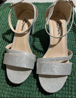 Formal silver sandals