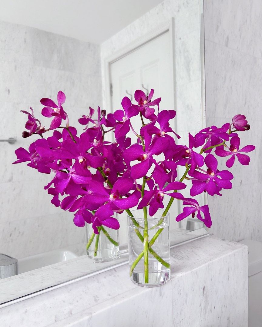 Fresh Flowers + Vase Arrangement, Hobbies & Toys, Stationery & Craft