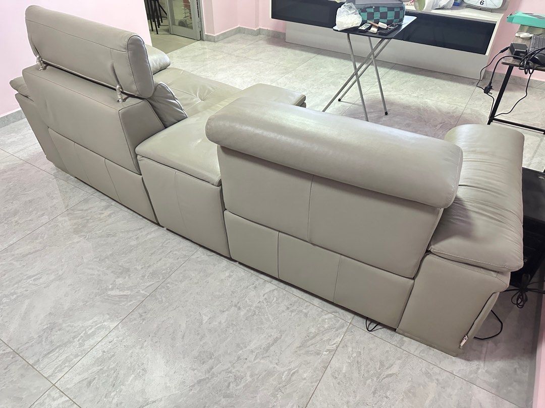 Full Leather Electrical Recliner Sofa, Furniture & Home Living