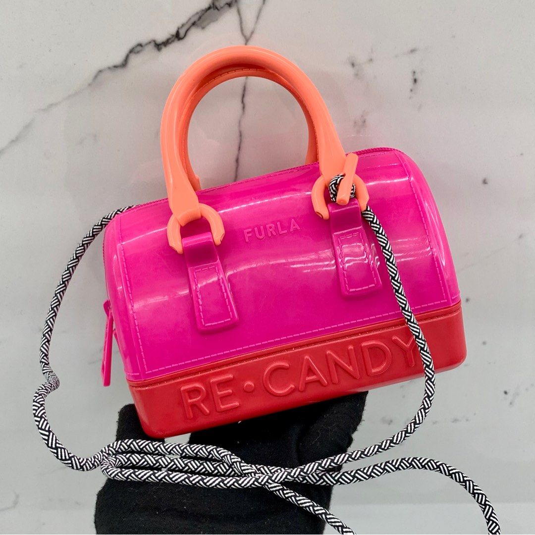 FURLA RE-CANDY ハンドバッグ ピンク/オレンジ FURLA PINK RE:CANDY 2WAY SHOULDER BAG 237008468 (, Women's Fashion