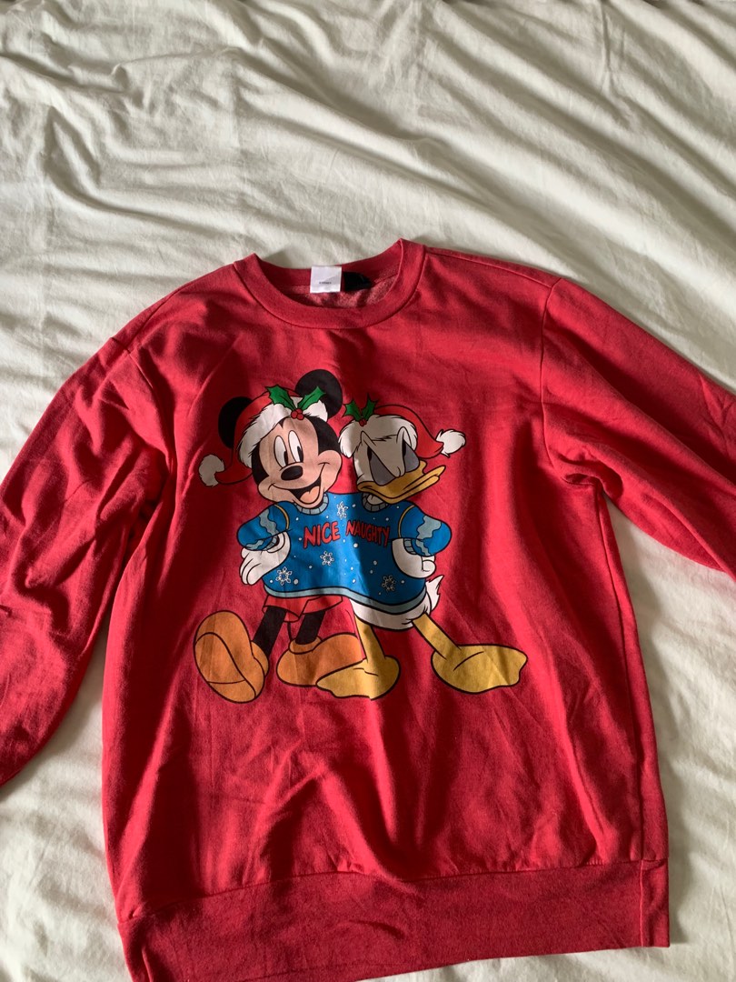 Red on sale graphic sweater