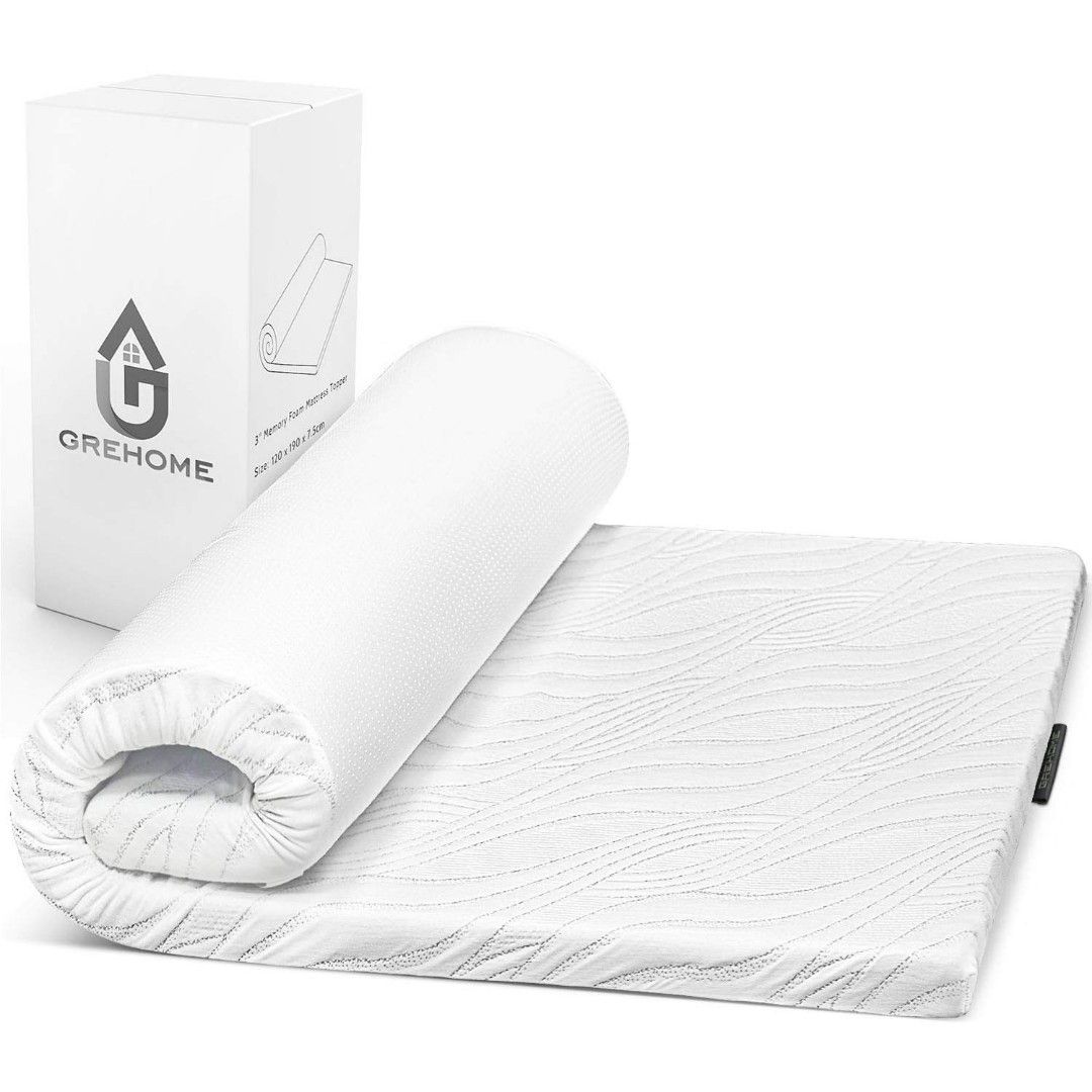 GREHOME Mattress Topper double bed 190cm x 120cm, Furniture & Home