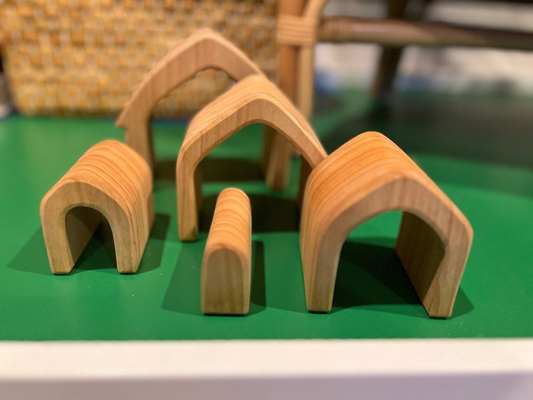 Grimm's Natural House Stacker, Hobbies & Toys, Toys & Games on Carousell