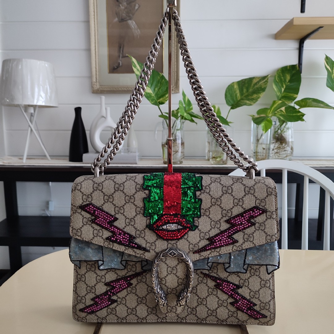 Gucci Dionysus Medium Lips Patchwork on Carousell