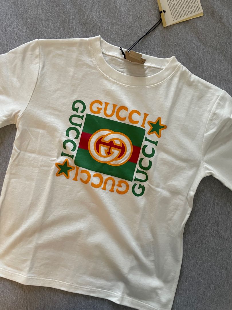 GUCCI Logo t-shirt (AUTHENTIC), Babies & Kids, Babies & Kids Fashion on ...