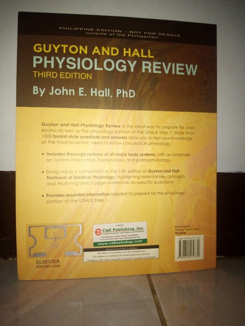 Guyton and Hall Physiology Review Third Edition, Hobbies & Toys, Books