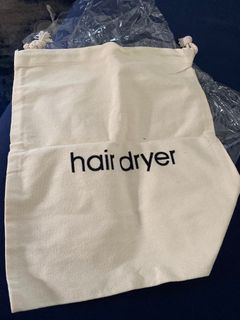 Hair dryer drawstring travel pouch bag