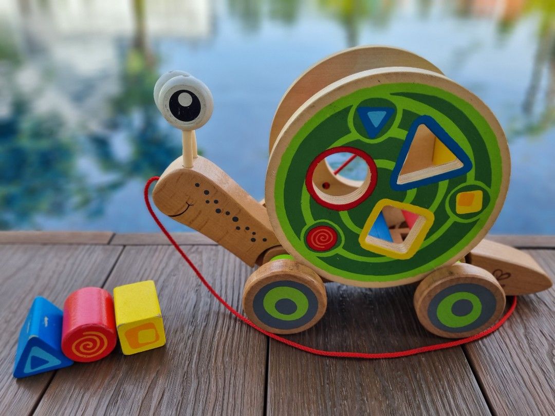 Hape snail sale pull toy