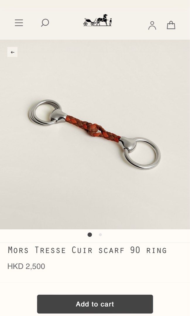 Mors Tresse Cuir scarf 90 ring