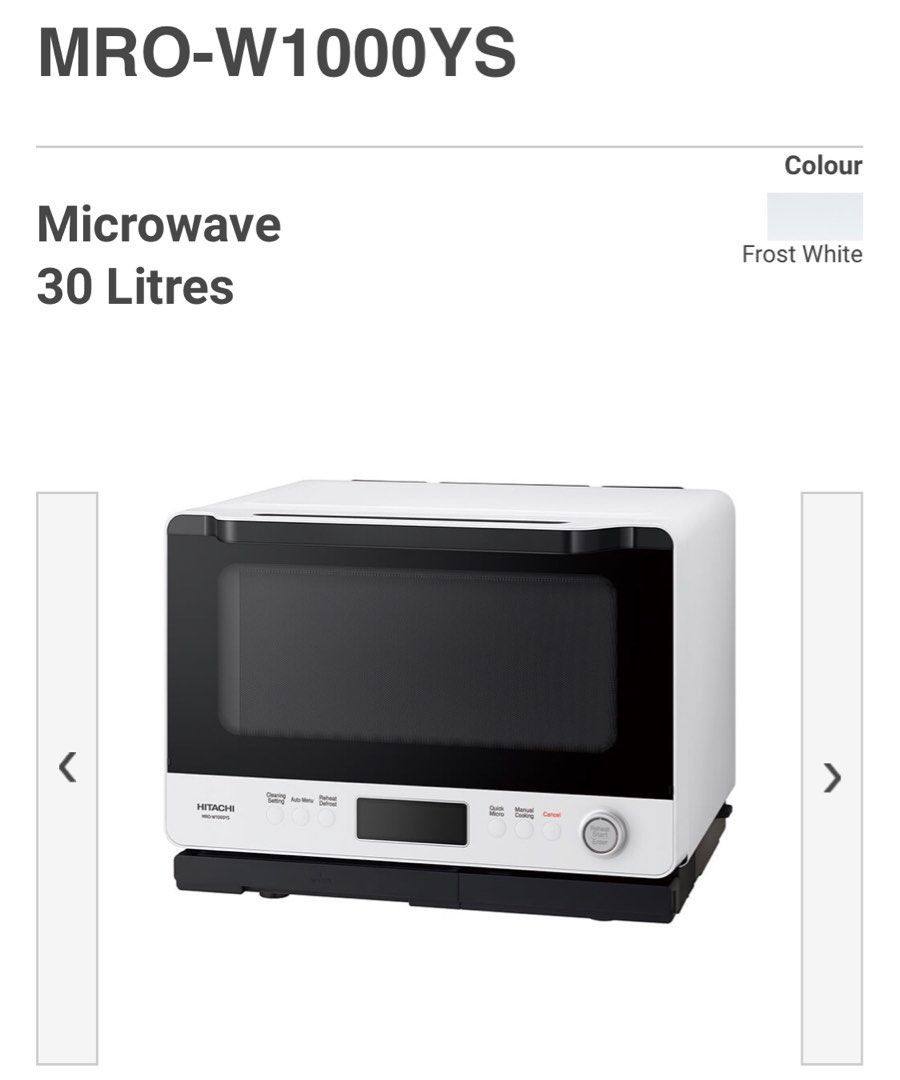 Hitachi Steam Microwave+Oven 30L MROW1000YS Brand New in Box, TV