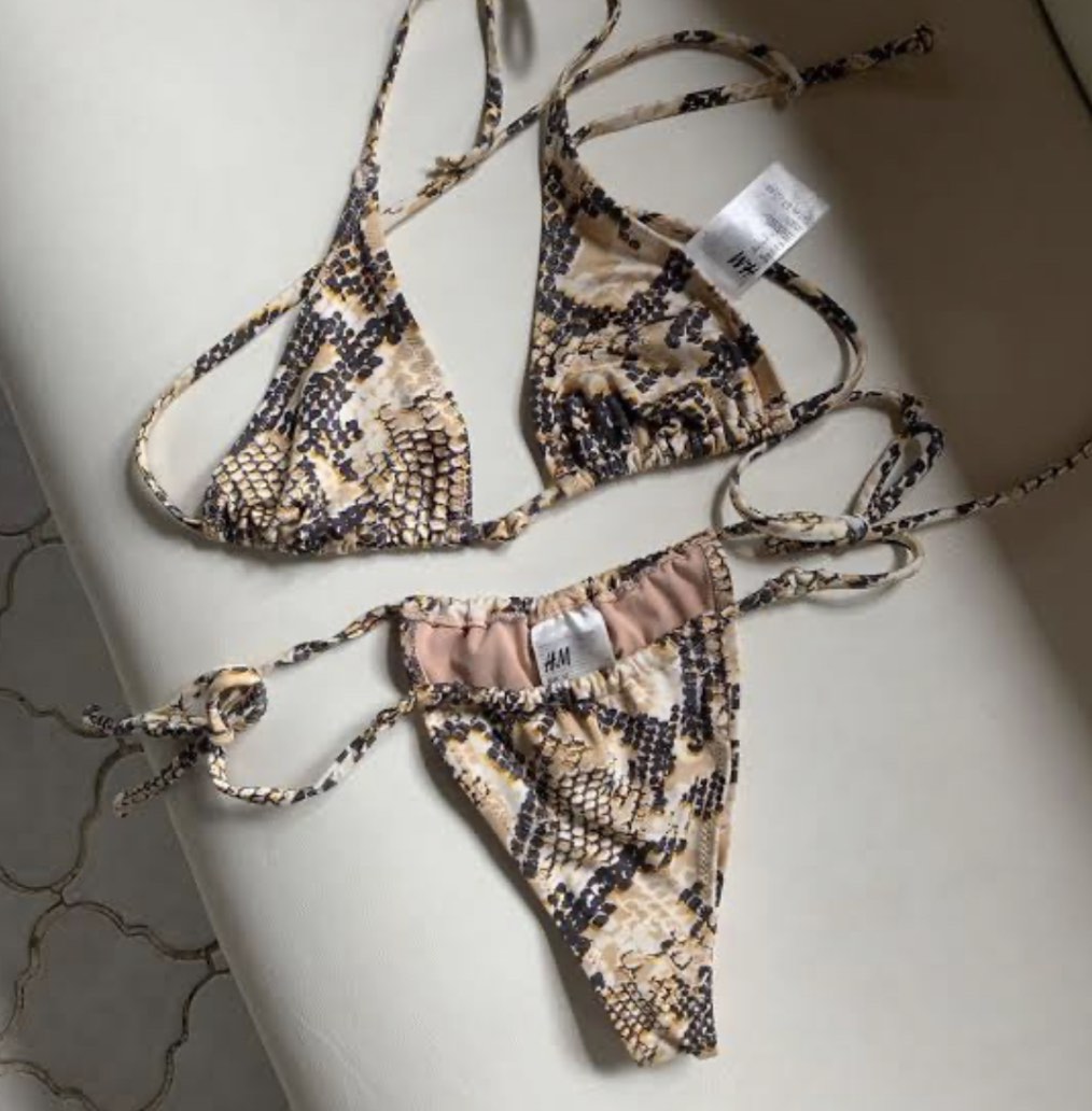 Snakeskin on sale bikini h&m