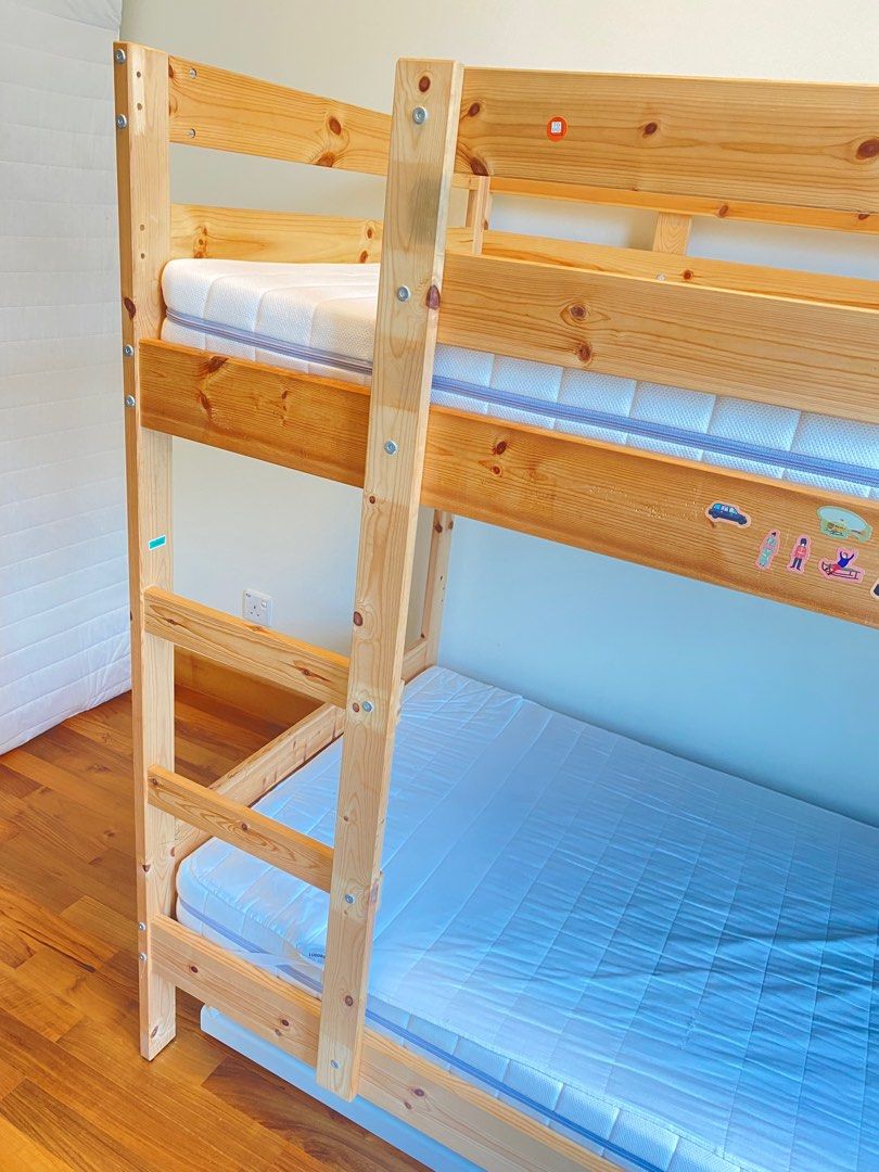 Ikea Bunk Bed with mattress and underbed, Furniture & Home Living