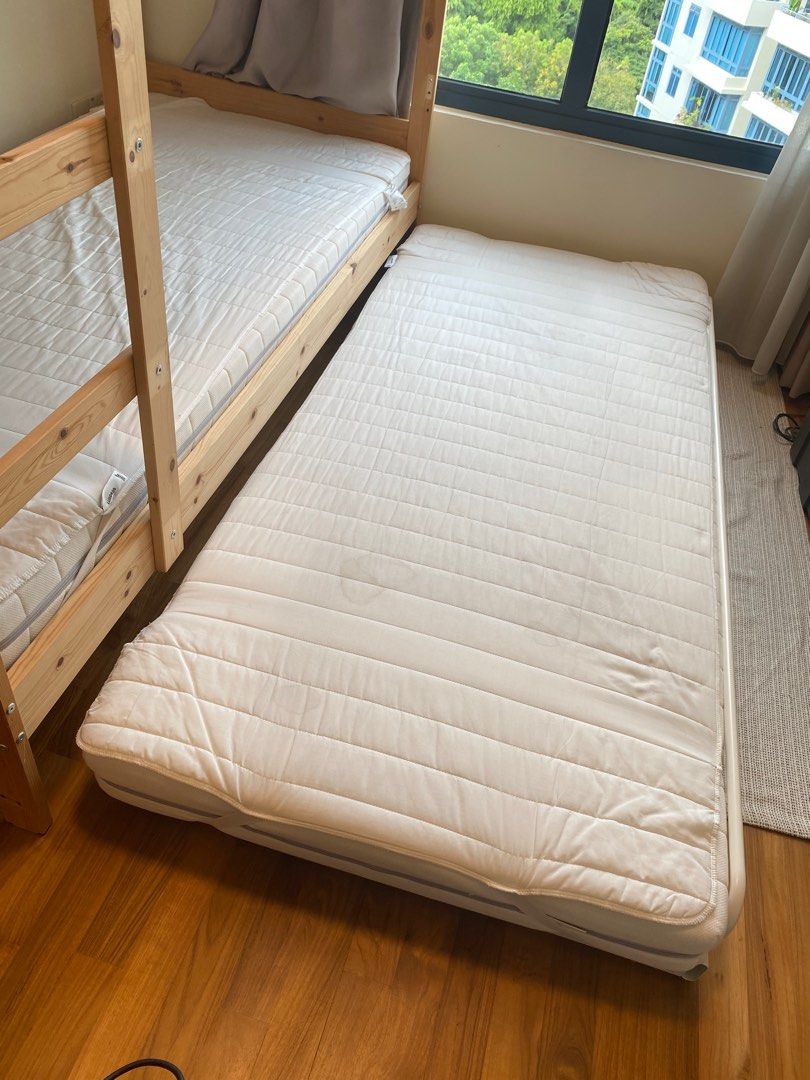 Ikea Bunk Bed with mattress and underbed, Furniture & Home Living