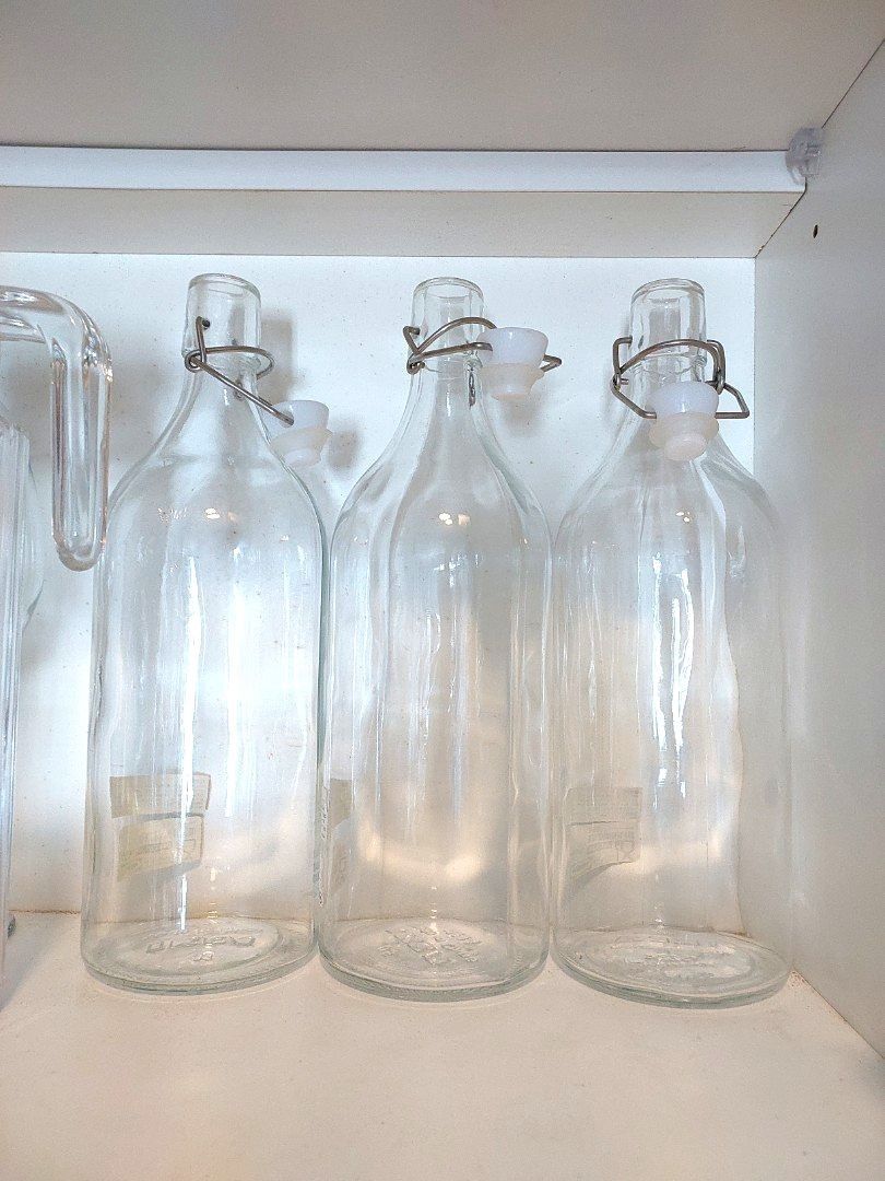 Ikea Glass Bottle Glassware, Furniture & Home Living, Kitchenware