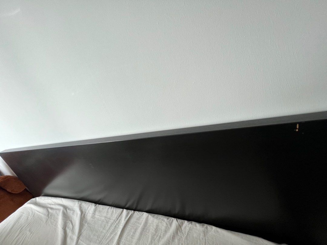 IKEA malm queen hydraulic bed with mattress, Furniture & Home Living