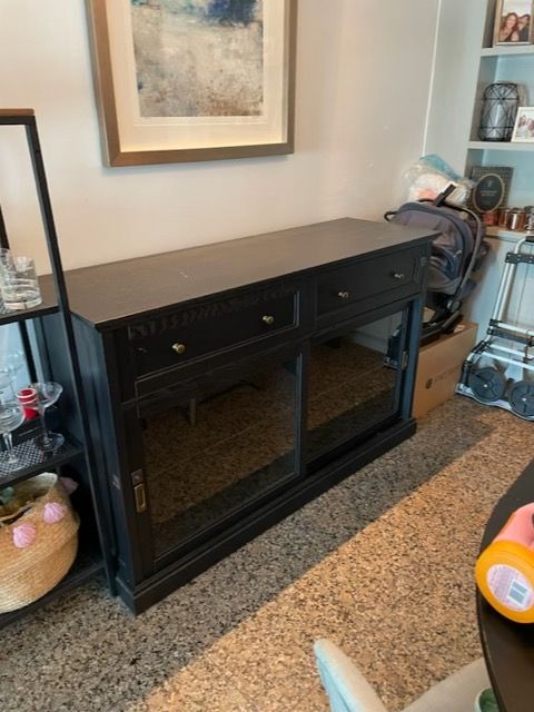 Ikea MALSJ Sideboard basic unit black stained Buffet