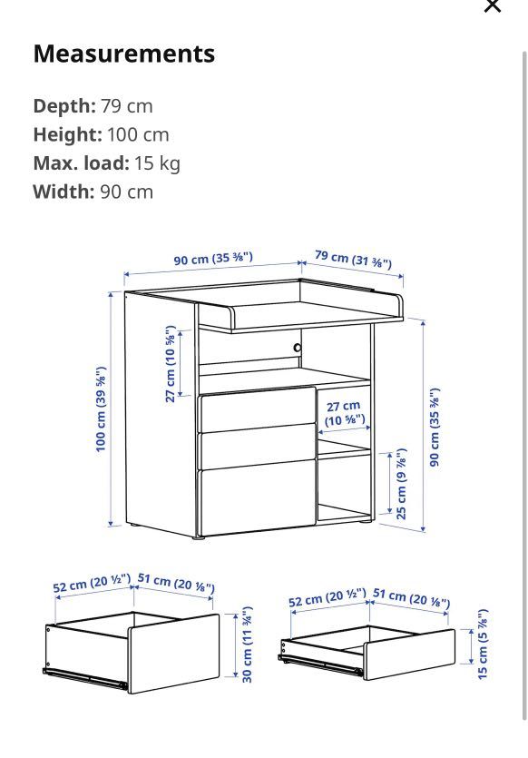 IKEA SMASTAD changing table and desk, Babies & Kids, Baby Nursery