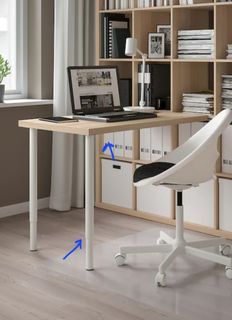 Ikea table with adjustable legs