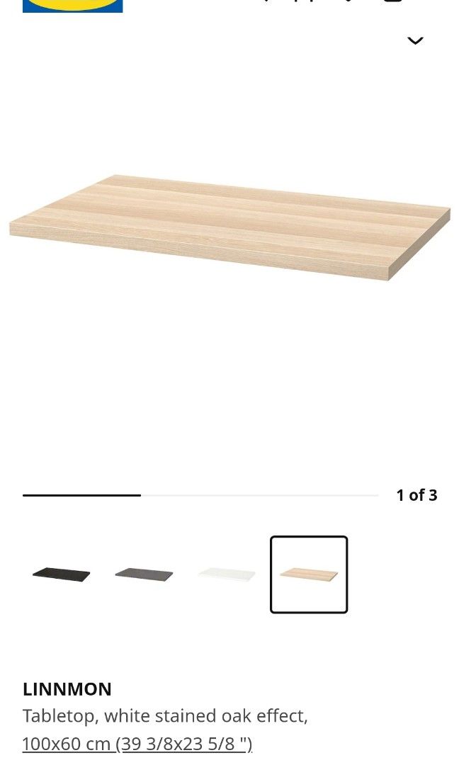 LINNMON Tabletop, white, 39 3/8x23 5/8 - IKEA