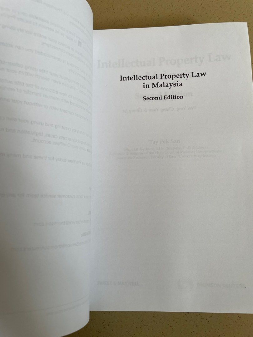 Intellectual Property Law in Malaysia by tau pek san ( sweet maxwell