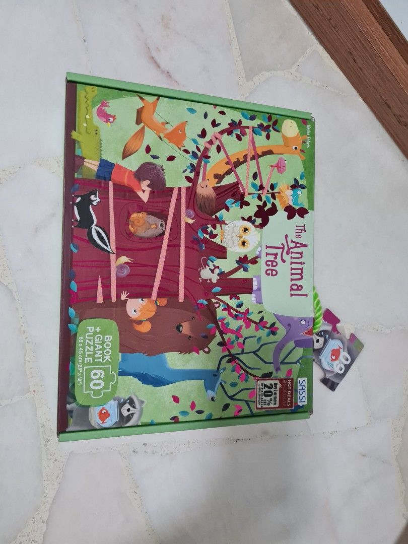 Jumbo Floor Puzzle alphabet and animals, Hobbies & Toys, Toys & Games