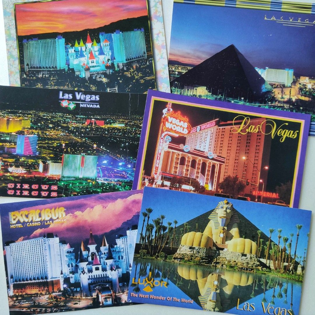 Las Vegas postcards 1990s hotel Luxor Excalibur Circus Circus, Hobbies