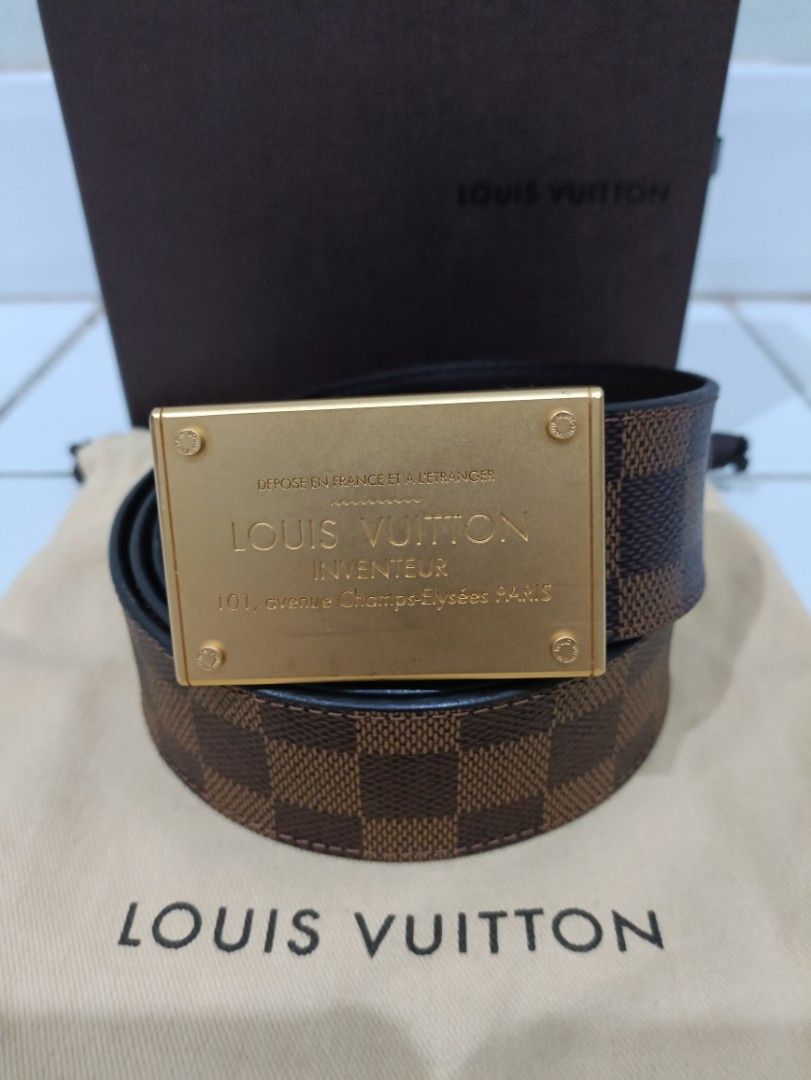 Louis Vuitton LV Neo Inventeur Reversible damier ebene belt
