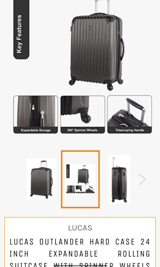 Lucas Designer Harcase Expandable Luggage Hobbies Toys Travel