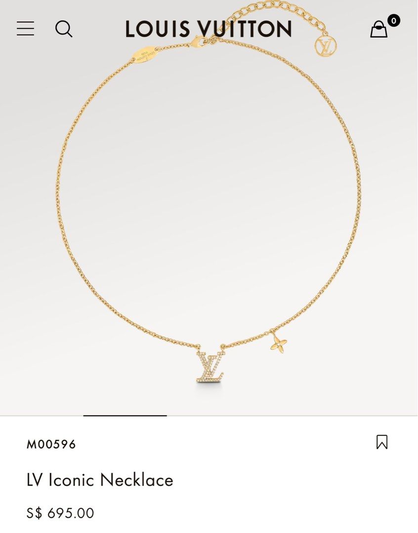 Louis Vuitton LV Iconic Pendant Necklace - Brass Pendant Necklace, Necklaces  - LOU792833