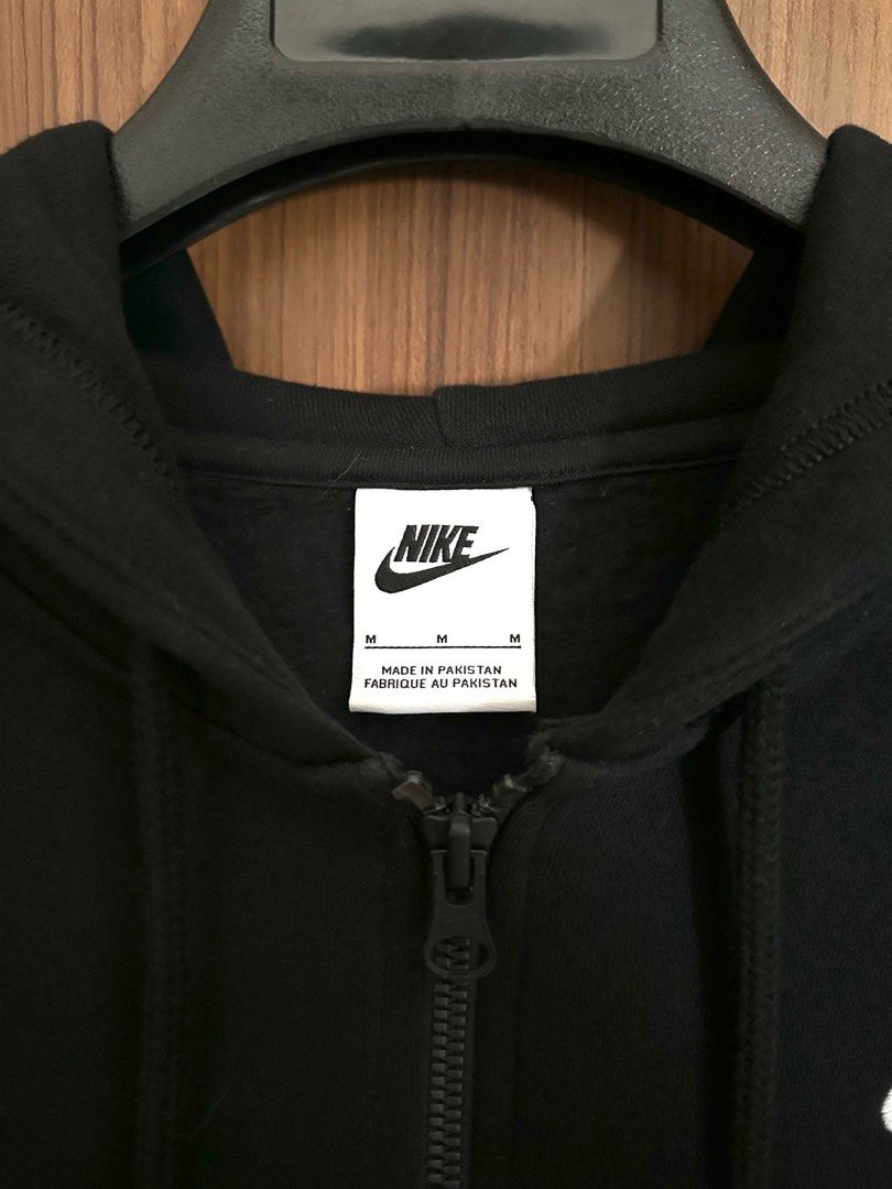 nike black mini swoosh oversized hoodie