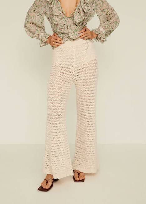 Mango pantalon shop crochet